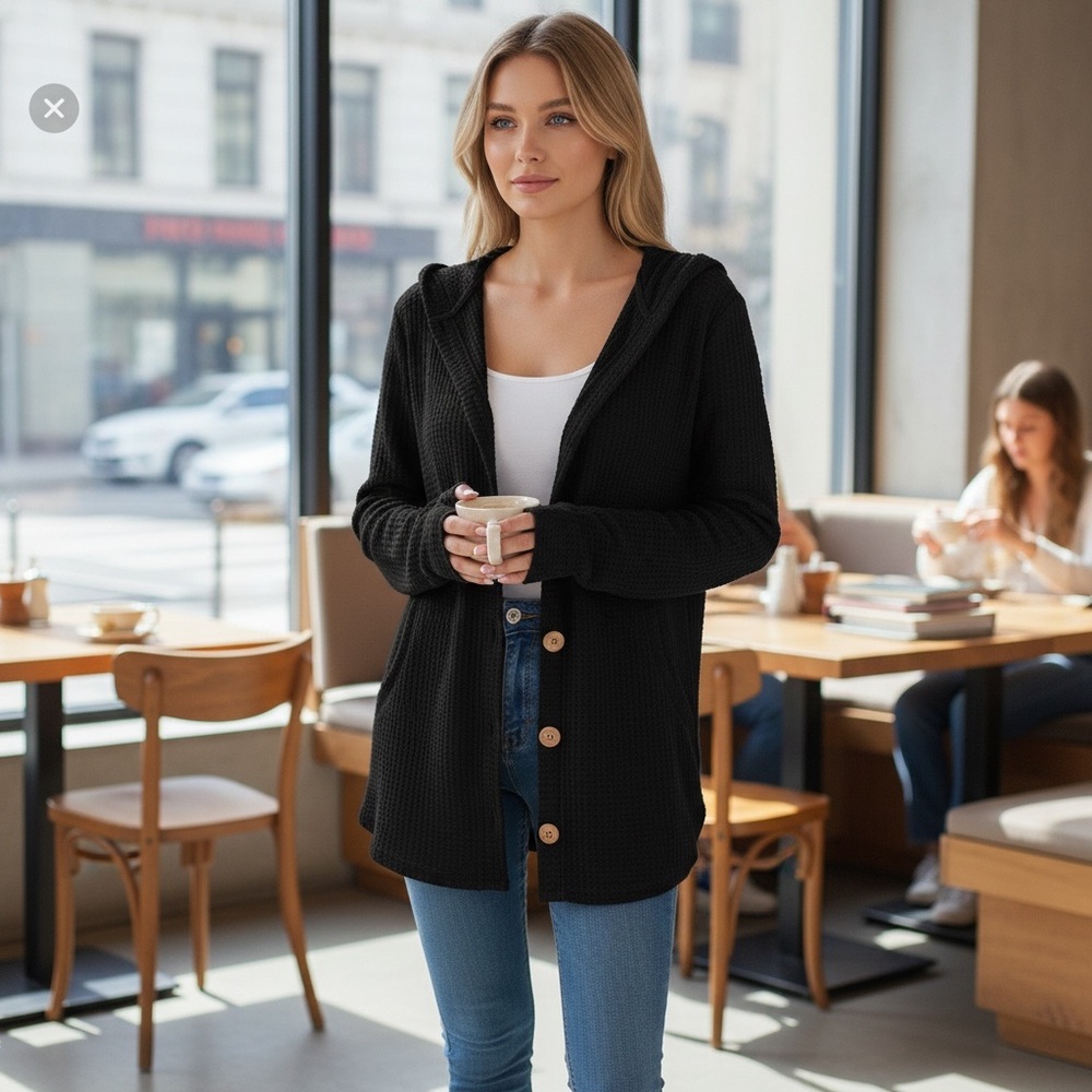 NWT C+D+M Button Sweater